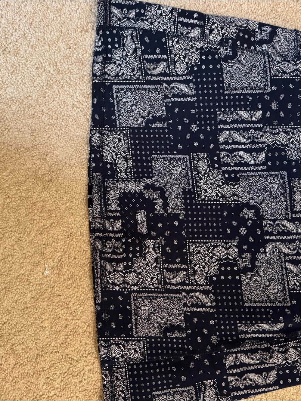 Navy Blue Bandana Print Skort